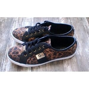 GBG Los Angeles (G by Guess) Backer Quilted Leopard Print Sneakers Boho Fashion